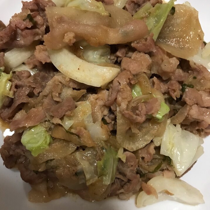 焼肉のたれでパパッと豚肉炒め